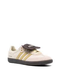 hellbeige Leder niedrige Sneakers von adidas