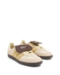 hellbeige Leder niedrige Sneakers von adidas