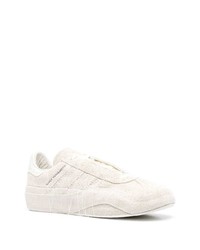 hellbeige Leder niedrige Sneakers von Y-3