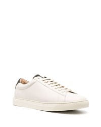 hellbeige Leder niedrige Sneakers von Zespà