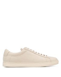 hellbeige Leder niedrige Sneakers von Zespà