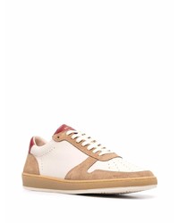 hellbeige Leder niedrige Sneakers von Zespà