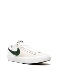 hellbeige Leder niedrige Sneakers von Nike