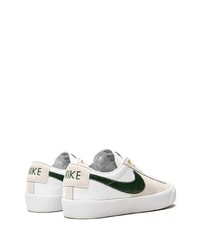 hellbeige Leder niedrige Sneakers von Nike