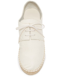 hellbeige Leder Oxford Schuhe von Vince