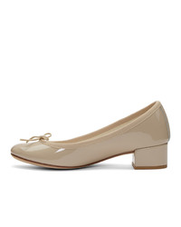 hellbeige Leder Pumps von Repetto