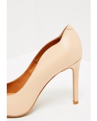 hellbeige Leder Pumps von faina