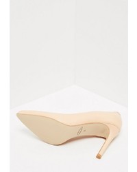 hellbeige Leder Pumps von faina