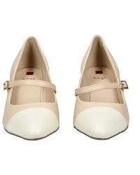 hellbeige Leder Pumps von Högl