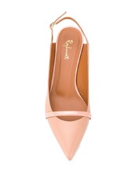 hellbeige Leder Pumps von Malone Souliers