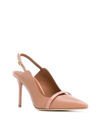 hellbeige Leder Pumps von Malone Souliers