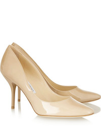 hellbeige Leder Pumps von Jimmy Choo