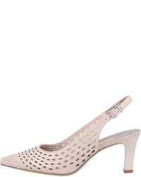 hellbeige Leder Pumps von Tamaris