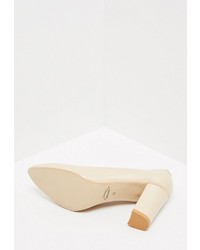 hellbeige Leder Pumps von Usha