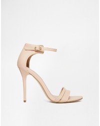 hellbeige Leder Sandaletten von Asos