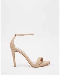 hellbeige Leder Sandaletten von Steve Madden