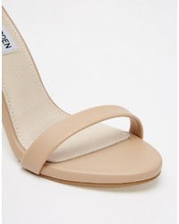 hellbeige Leder Sandaletten von Steve Madden