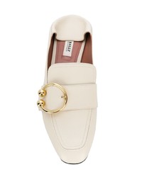 hellbeige Leder Slipper von Bally