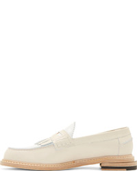 hellbeige Leder Slipper von Band Of Outsiders