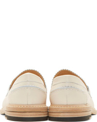 hellbeige Leder Slipper von Band Of Outsiders