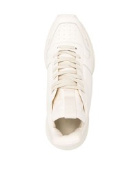 hellbeige Leder Sportschuhe von Rick Owens