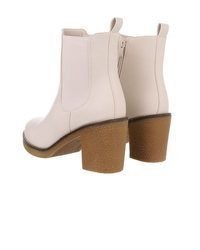 hellbeige Leder Stiefeletten von Ital-Design