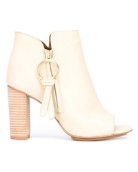 hellbeige Leder Stiefeletten von See by Chloe