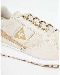 hellbeige Leder Turnschuhe von Le Coq Sportif