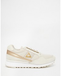 hellbeige Leder Turnschuhe von Le Coq Sportif