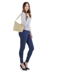 hellbeige Leder Umhängetasche von CLUTY