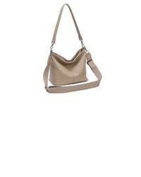 hellbeige Leder Umhängetasche von ITALYSHOP24