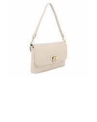 hellbeige Leder Umhängetasche von ITALYSHOP24
