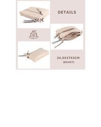 hellbeige Leder Umhängetasche von MIRROSI