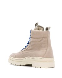 hellbeige Lederarbeitsstiefel von Filling Pieces