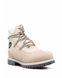 hellbeige Lederarbeitsstiefel von Timberland