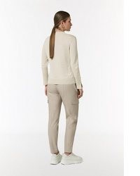 hellbeige Lederhose von Comma