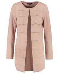 hellbeige Ledermantel von Comma