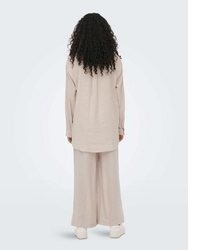 hellbeige Leinen Bluse von Only