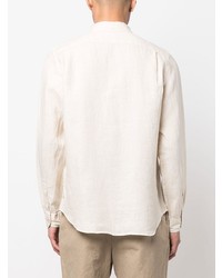 hellbeige Leinen Langarmhemd von Paul Smith