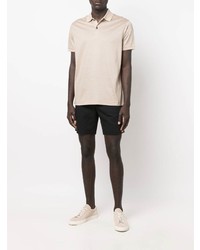 hellbeige Leinen Polohemd von Kiton