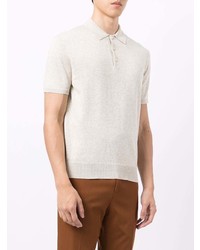 hellbeige Leinen Polohemd von Ralph Lauren Purple Label