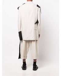 hellbeige Leinen Sakko mit Flicken von Yohji Yamamoto