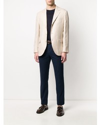 hellbeige Leinen Sakko von Brunello Cucinelli