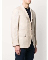 hellbeige Leinen Sakko von Brunello Cucinelli