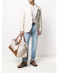 hellbeige Leinen Sakko von Brunello Cucinelli