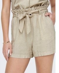 hellbeige Leinen Shorts von Jdy