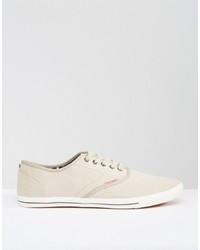 hellbeige Leinenschuhe von Jack and Jones