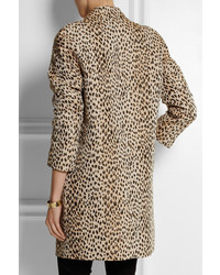 hellbeige Mantel mit Leopardenmuster von Diane von Furstenberg