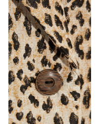 hellbeige Mantel mit Leopardenmuster von Diane von Furstenberg