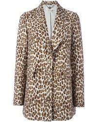 hellbeige Mantel mit Leopardenmuster von Stella McCartney
